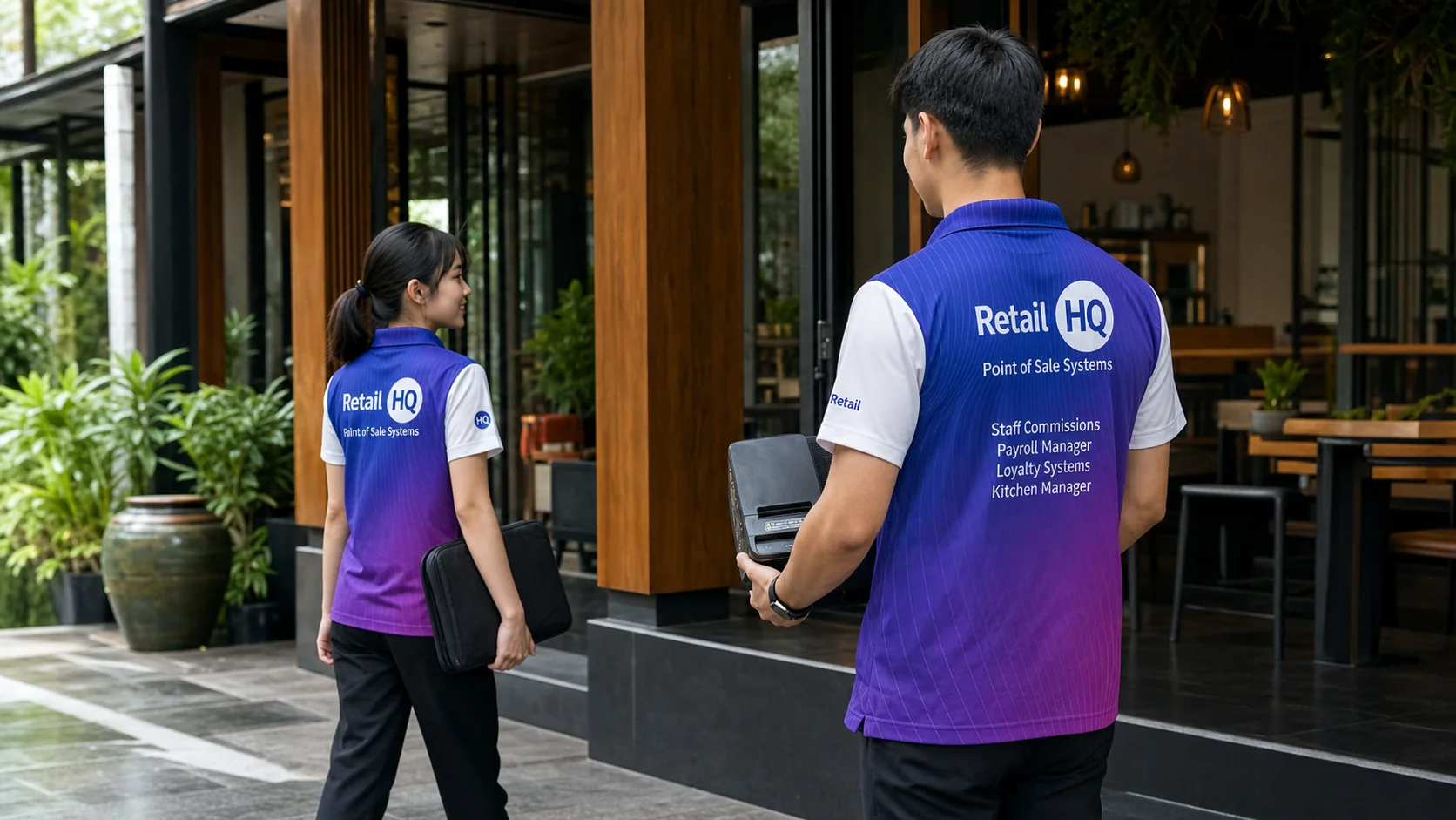 Retail HQ point of sale team supporting a hospitality business