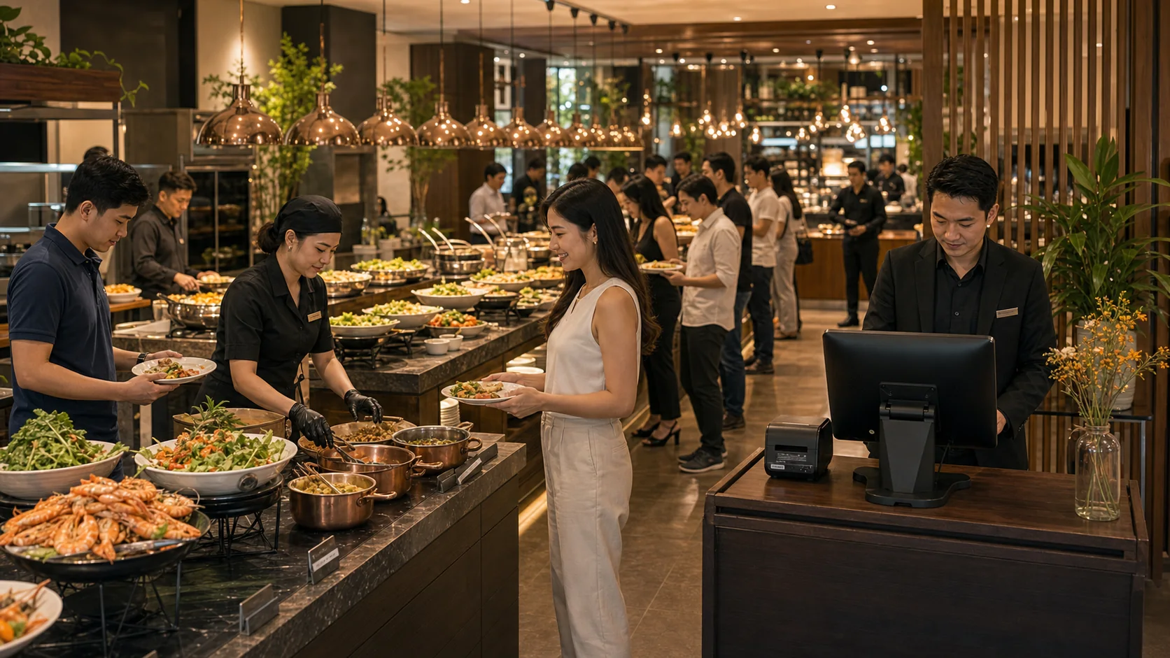 Buffet POS system for high volume service