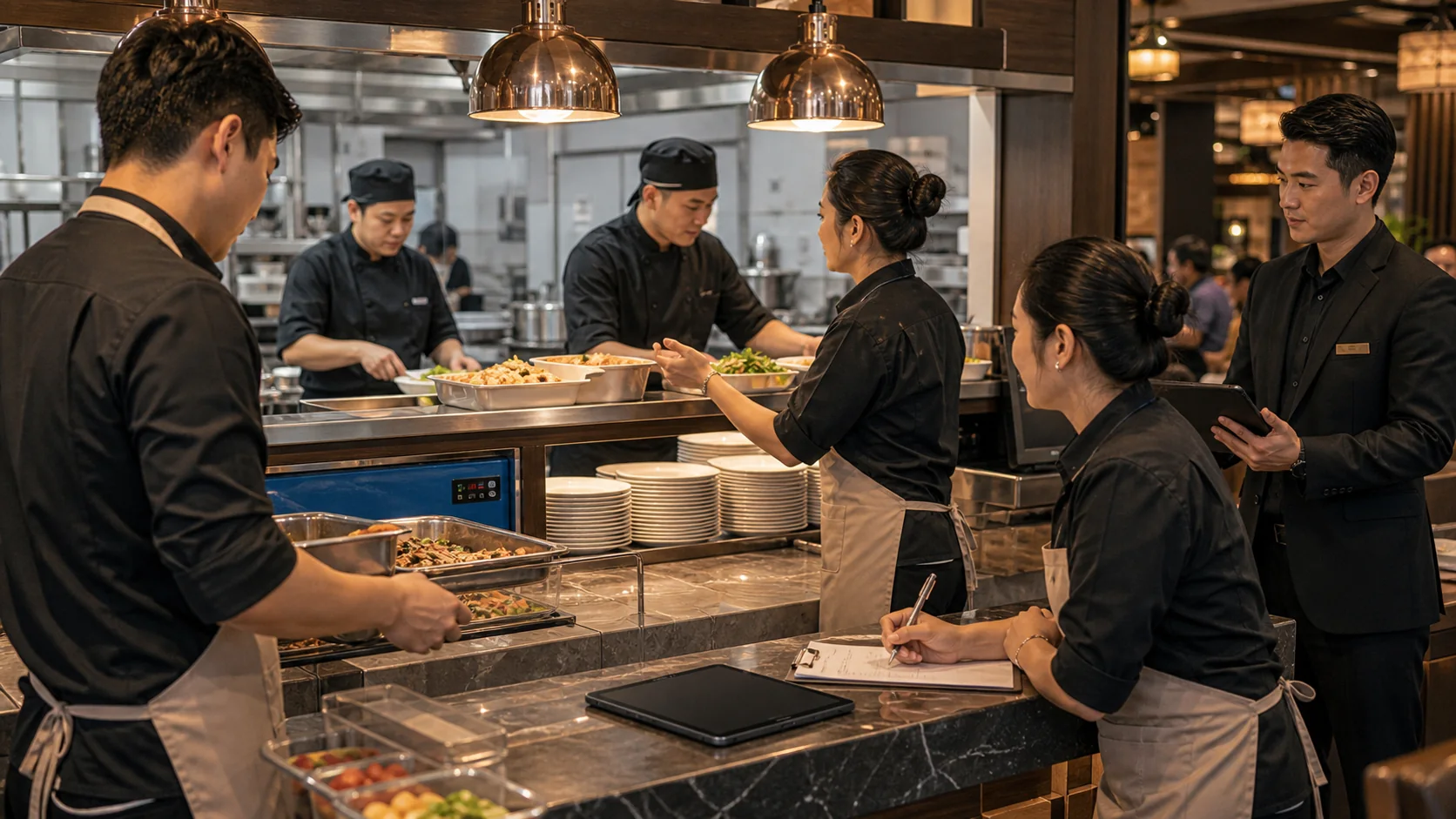 Buffet service coordination using Retail HQ POS