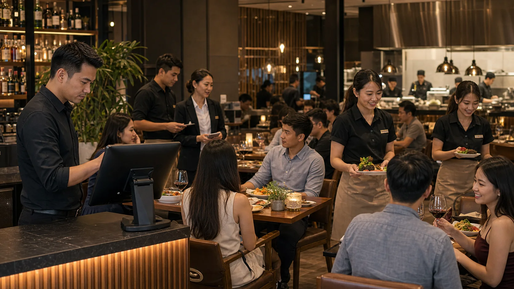 Restaurant POS system supporting profitable service operations