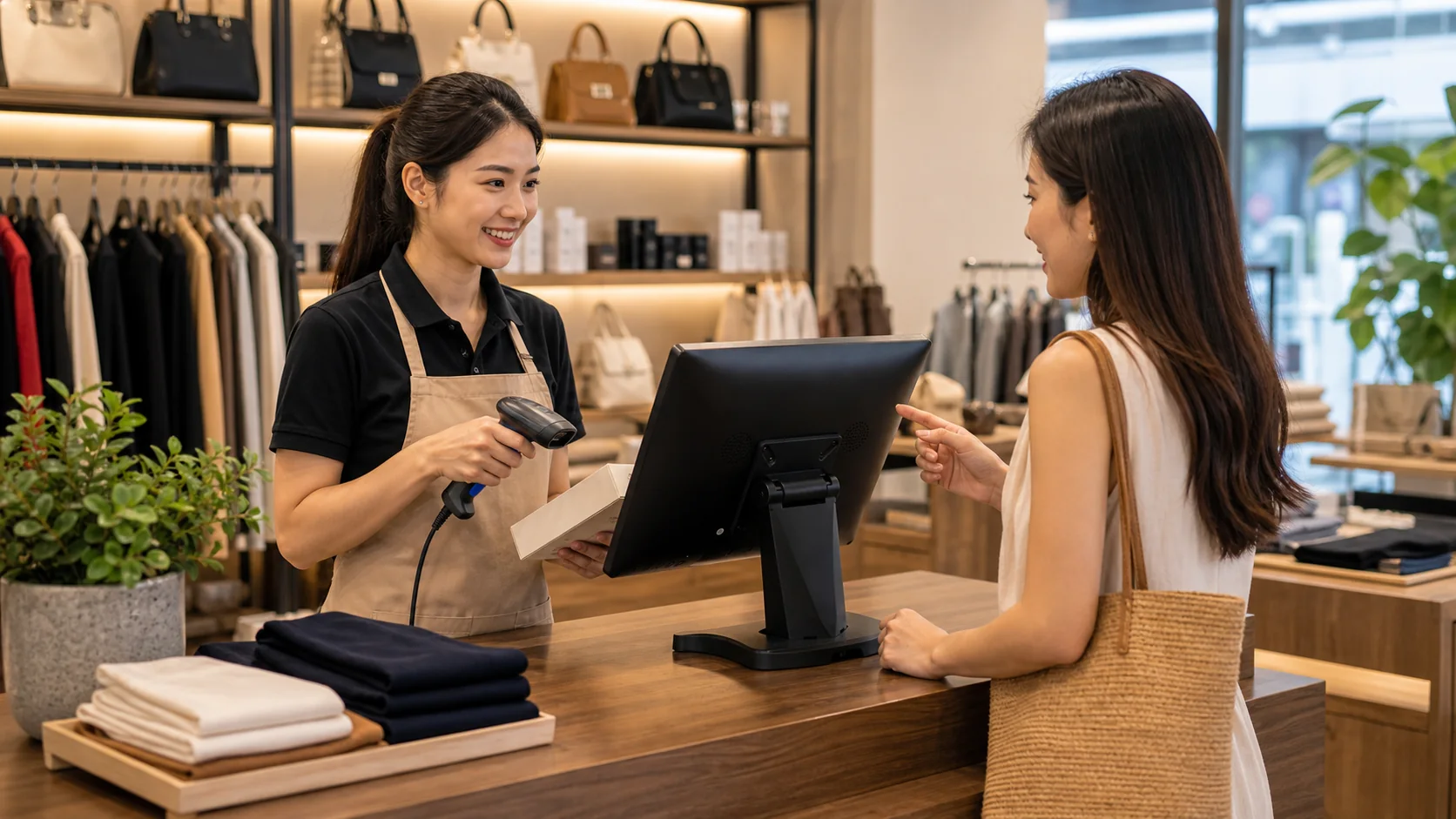 Retail customer service at checkout using Retail HQ POS