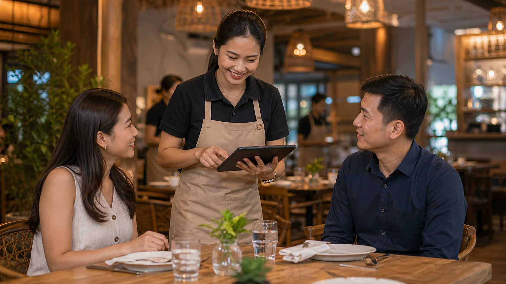 Mobile ordering workflow on Retail HQ tablet POS