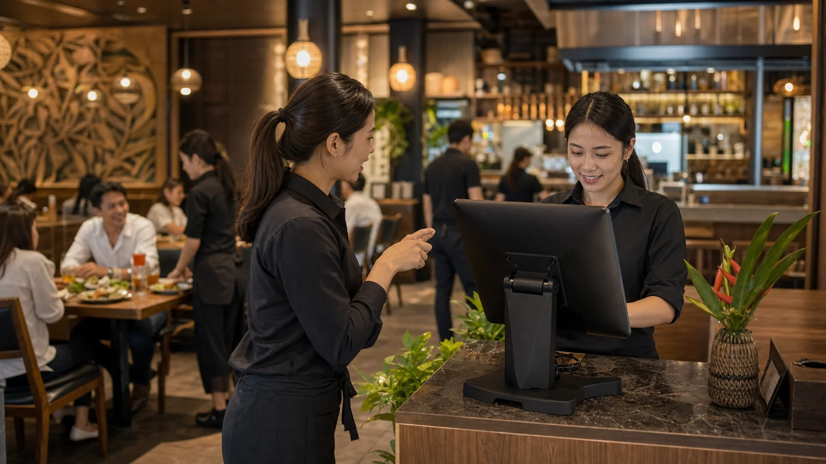 Restaurant POS system in Thailand with Retail HQ hardware